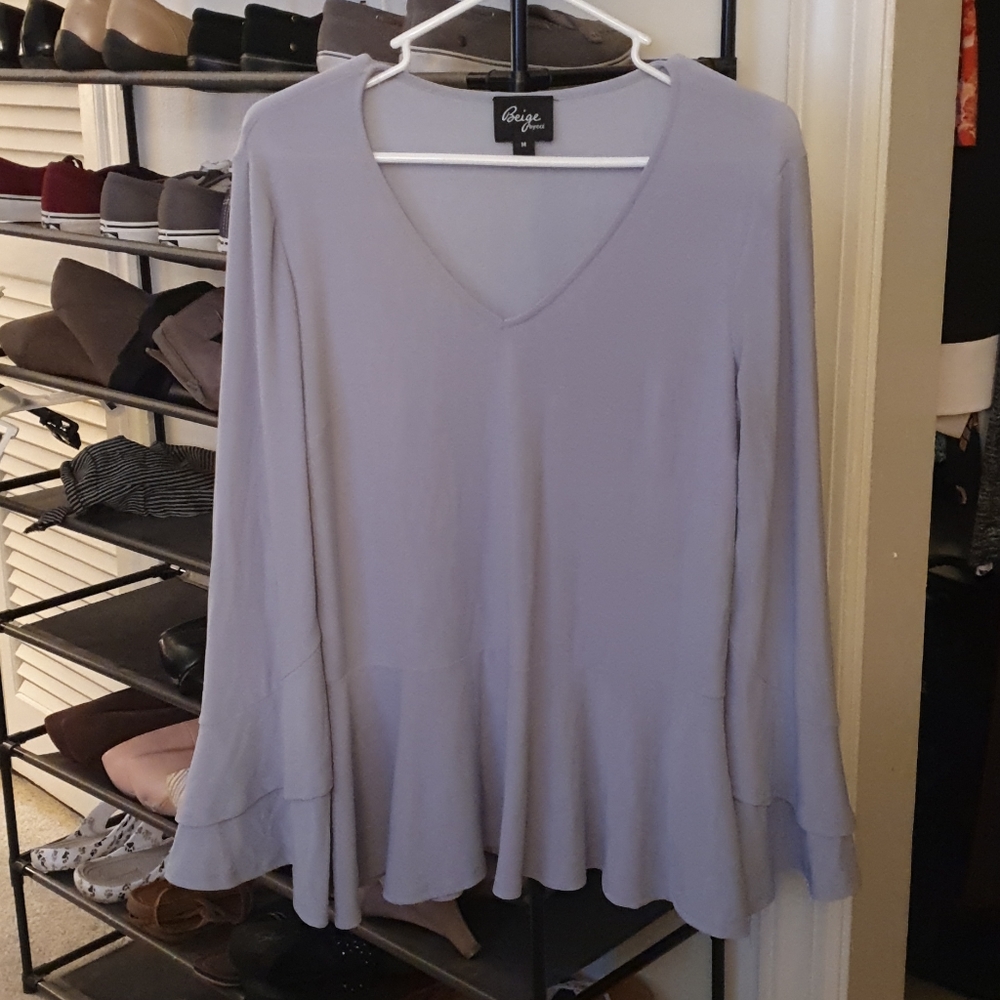 Baby Blue/Grey Women's M Size Blouse